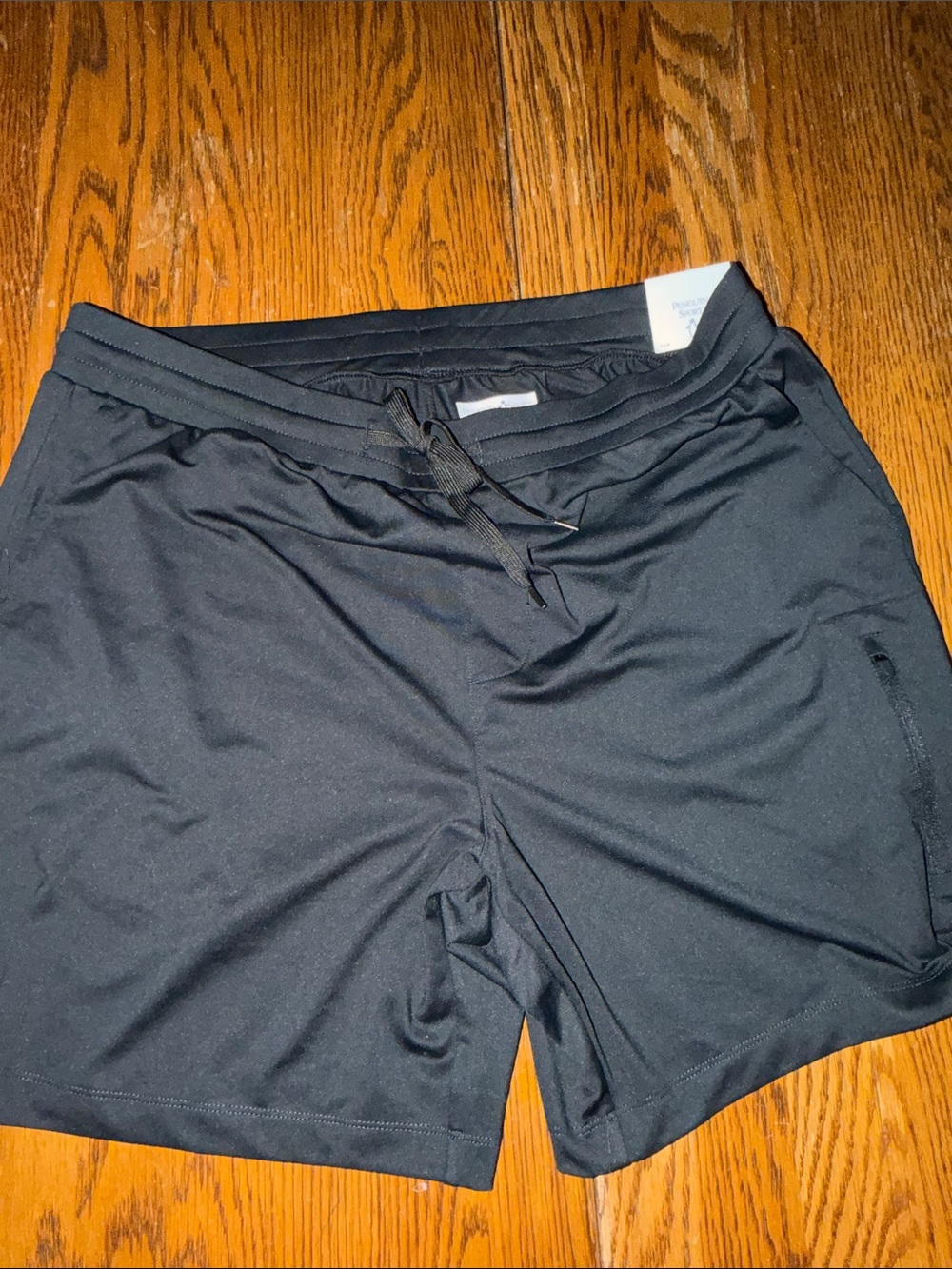 Men's Black Athletic Drawstring Shorts Size L